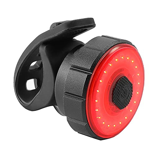Bike Rear Light Smart Bike Tail Light Led USB Rechargeable Flash Taillights with 7 Modes Brake Sensing Saddle Mount Safety Warning Lamp