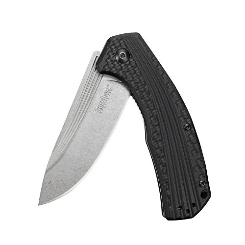 Kershaw Portal Folding Pocketknife -8600-, 3.3-Inch High-Performance 4Cr14 Steel Blade, Stonewashed Finish, Glass-Filled Nylon Handle, SpeedSafe Assisted Opening System, Reversible Pocketclip, 4.3 OZ.