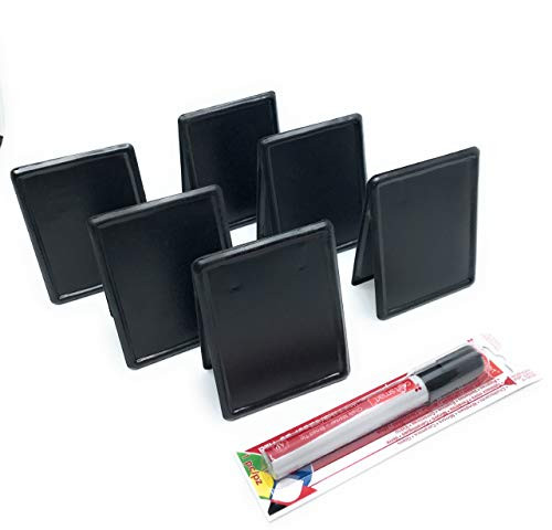 Bundle of Six Mud Pie Chalkboard Place Card Holders and One Chalk Marker