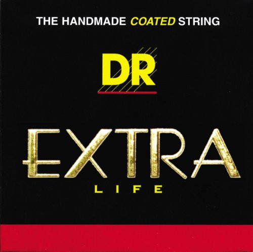 DR Strings Acoustic Guitar Strings, Extra-Life, Clear-Coated, 13-56