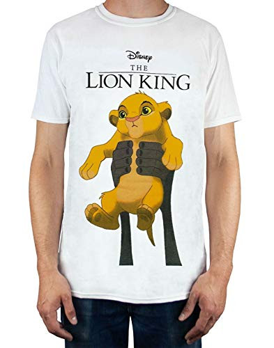 Lion King Disney The Simba Cub Circle of Life Men's White T-Shirt -XXL-