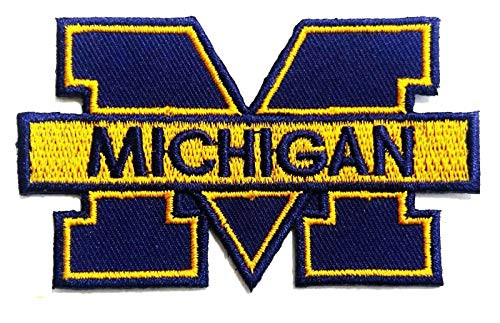 Kanin Michigan-Wolverines-College-NCAA-Patch-Logo-Embroidery-Iron-on,Sewing-on-Cloth