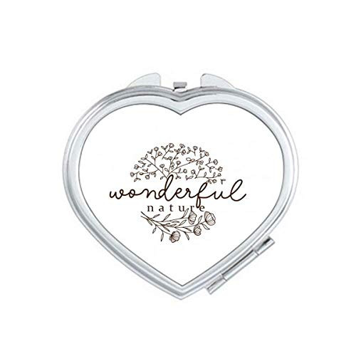 Beautiful Natural Flower Grass Lines Mirror Travel Magnification Portable Handheld Pocket Makeup Beautiful Natural Flower Grass Lines Mirror Travel Magnification Portable Handheld Pocket Makeup