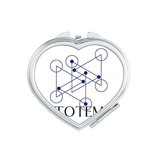 Line-point Geometric Triangular Mirror Travel Magnification Portable Handheld Pocket Makeup Line-point Geometric Triangular Mirror Travel Magnification Portable Handheld Pocket Makeup