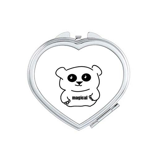 Stick Figure Lovely Characters Panda Mirror Travel Magnification Portable Handheld Pocket Makeup Stick Figure Lovely Characters Panda Mirror Travel Magnification Portable Handheld Pocket Makeup