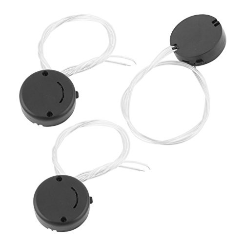 IIVVERR 3pcs Black Wire Lead CR2032 CR2035 Coin Cell Button Battery Holder Case -Caja de soporte de batería de botón de celda de moneda CR2032 CR2035 de alambre 3pcs negro