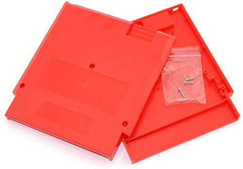 Replacement Game Cartridge Shell Case with 3 Screws for Nintendo NES Red