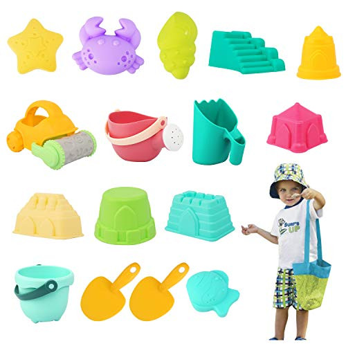 Beach Toys for Kids, Sand Toys for Toddlers, Sandbox Boxes Toys for Kids Outdoor, Sand Toys Bucket Rake Shovel Set for Kids Over 1 Year Old, 18 Pieces Beach Toys for Kids, Sand Toys for Toddlers, Sandbox Boxes Toys for Kids Outdoor, Sand Toys Bucket Rake Shovel Set for Kids Over 1 Year Old, 18 Pieces