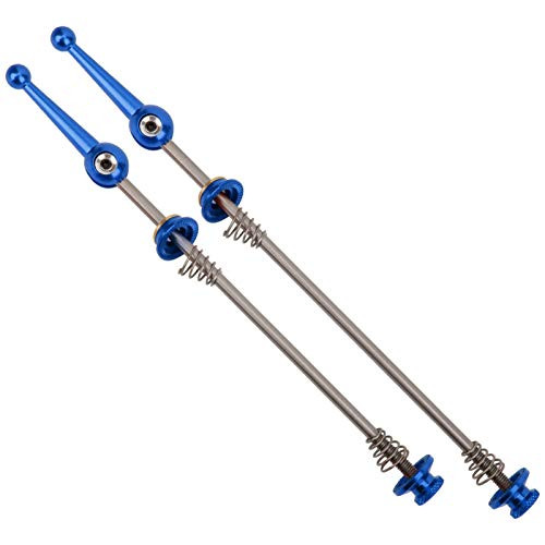 Pwshymi Quick Release Skewers Bicycle Quick Release Skewers Wheel Hub Front and Rear Skewers for Mountain Bike-Blue-