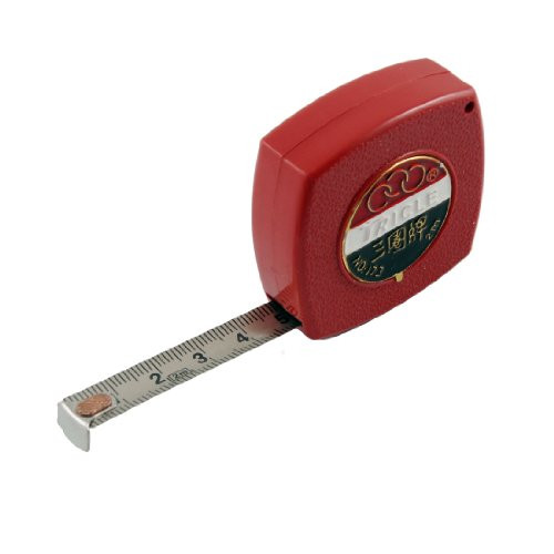 Aexit Red Square Tools  and  Home Improvement Case Self Retractable Metric Ruler Tape Measure Tape Measures Tool 2M