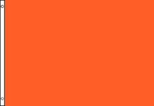 Solid Orange Advertising Plain Flag 3'x5' House Banner Grommets Double Stitched Fade Resistant Premium Quality