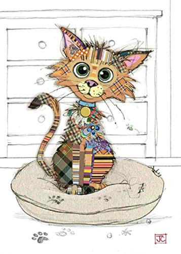Bug Art Blank Greeting Card - Kimba Kitten