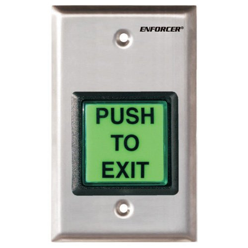 SD-7202GC-PTQ Seco-Larm Stainless-Steel Illuminated Request-to-Exit Plate w/Timer