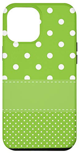 iPhone 12 Pro Max Green Polka Dots Cover Phone Case