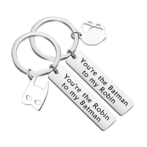 ENSIANTH Best Friend Gifts Youre Robin to My Batman Keychain Set Batman Inspired Gift for BFF-Keychain Set-