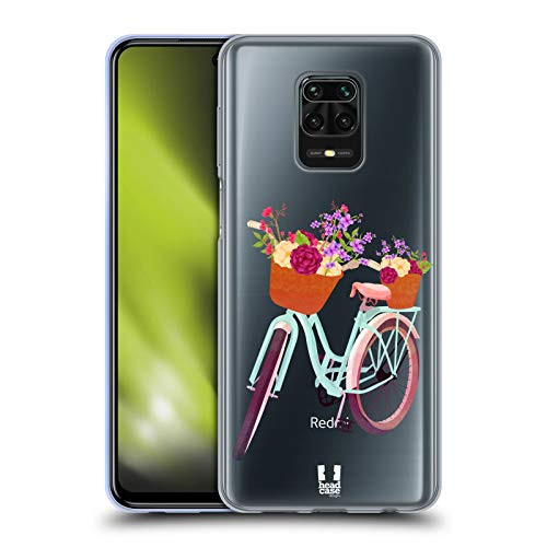 Head Case Designs Bicycle Wheels and Floral Soft Gel Case Compatible with Redmi Note 9 Pro/Redmi Note 9S