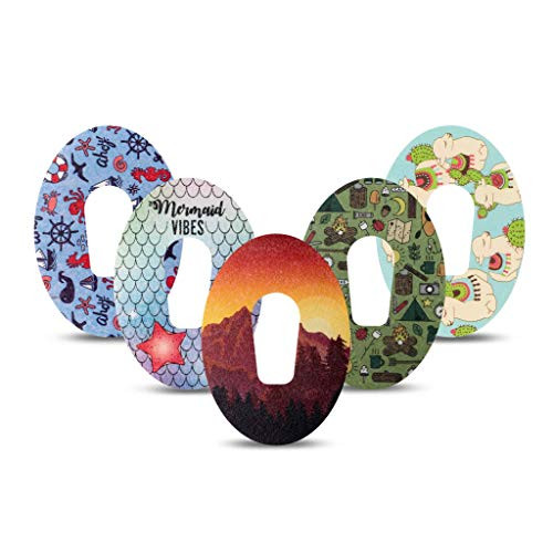 ExpressionMed - Adhesive Patch for Dexcom G6 -5-Pack- - Pre-Cut, Waterproof, Non-Fraying CGM Tape -Summer Fling Variety Dexcom G6-