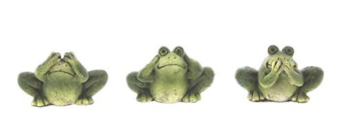 Distinctive Designs Set of 3 'See, Hear, Speak No Evil' Frog Figurines