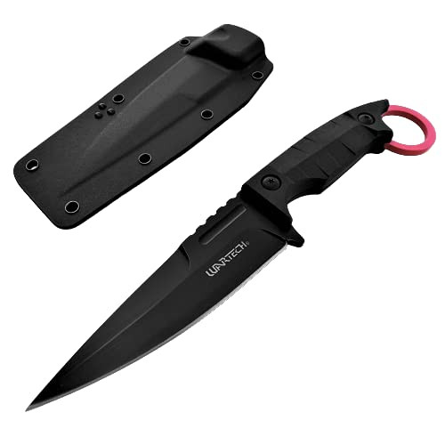 Tactical Knife Hunting Knife Survival Knife Fixed Blade Knife Kydex Sheath Razor Sharp Edge Camping Accessories Camping Gear Survival Kit Survival Gear Tactical Gear 80404 -Red-