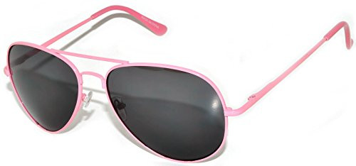 Classic Aviator Style Sunglasses Metal Frame Colored Lens UV Protection OWL -Pink-Smoke-Spring, Colored-