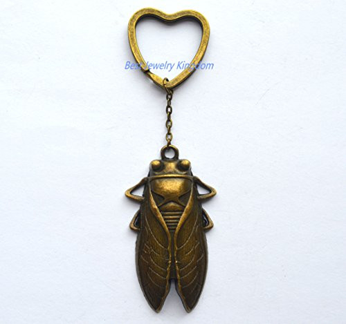 Cicada keychain,Insect keychain,cicada Jewelry,insect charm,silver cicada,Cicada keychain, christmas gift