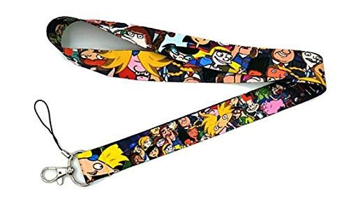 Hey Arnold Characters ID Holder Lanyard Keychain