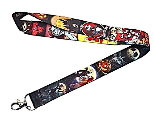 Nightmare Before Christmas Jack  and  Sally ID Holder Lanyard Keychain