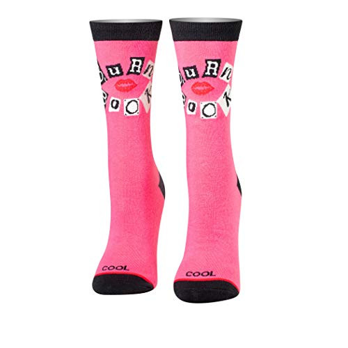 Cool Socks Novelty Crew Socks Women's Burn Book, Graphic Print, Large