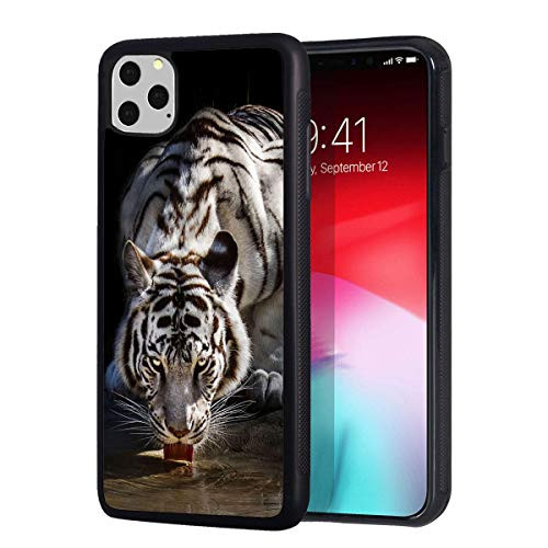 iPhone 11 Pro Max Case, Slim Anti-Scratch Shockproof Rubber Protective Cover for iPhone 11 Pro Max -2019- 6.5 Inch - White Tiger Figure