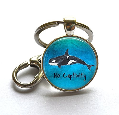 Moon Key Rings,Orca Killer Whale - No Captivity for Whales - Killer Whale Keychain - Orca Jewelry?AS0248 Moon Key Rings,Orca Killer Whale - No Captivity for Whales - Killer Whale Keychain - Orca Jewelry?AS0248