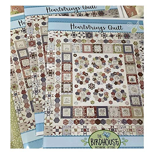 Birdhouse Patchwork Designs Heartstrings Quilt Pattern, None