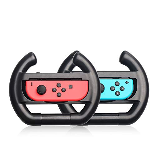 DHTHDS Steering Wheel for Nintendo Switch Joycon Racing Games Accessories Joy Con Controller Grip for Mario Kart,2 Pack Grips