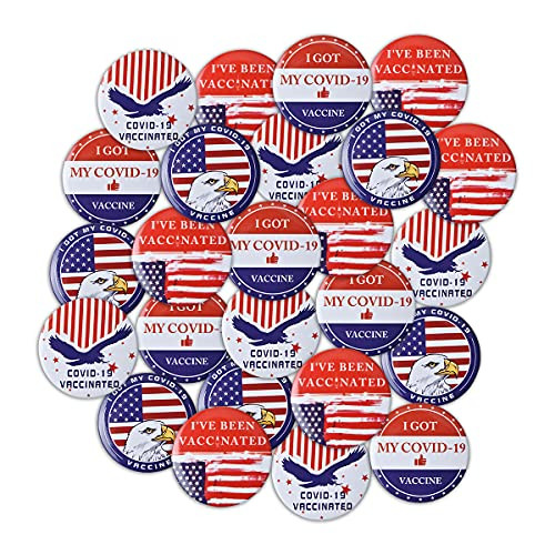 24PCS Vaccine Button Pins I Got My Covid-19 Vaccine Buttons I've Been Vaccinated Pins Recipient Notification CDC Encouraged Public Health and Clinical Pinback Button Badges 24PCS Vaccine Button Pins I Got My Covid-19 Vaccine Buttons I've Been Vaccinated Pins Recipient Notification CDC Encouraged Public Health and Clinical Pinback Button Badges
