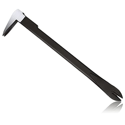 Claw Nail Puller, 11.8 Pry Bar with Forged Steel Construction, Nails Removal Tool, Cats Paw Pry Bar?Black?