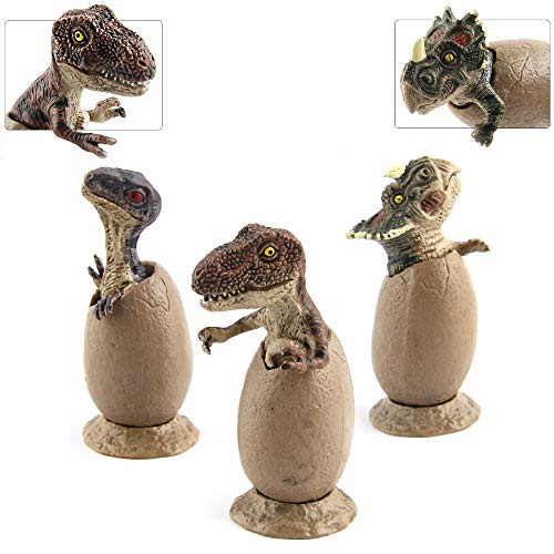 XWFXZRO Dinosaur Toys-Dinosaur Figure Toys Set, Eggs Model Ornaments Gifts for Collectors Kids?3 Pcs?