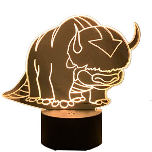 New Acrylic 3d Lamp Avatar The Last Airbender Nightlight for Kids Child Room Decor The Legend of Aang Appa Figure Table Night Light