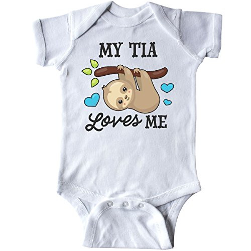 inktastic My Tia Loves Me with Sloth and Infant Creeper 6 Months White 2f1e2