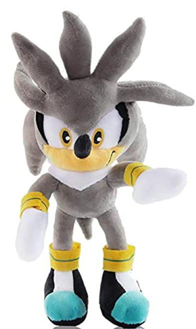 Sonic Plush Doll Sonic The Hedgehog Plush Figure Toy Sonic Hedgehog Cartoon Character Plush Stuffed Doll 11 inches -Gray-