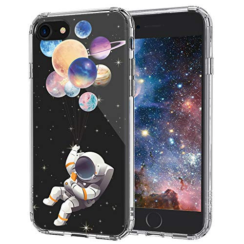 MOSNOVO Astronaut Planet Pattern Designed for iPhone SE 2020 Case/Designed for iPhone 8 Case/Designed for iPhone 7 Case - Clear