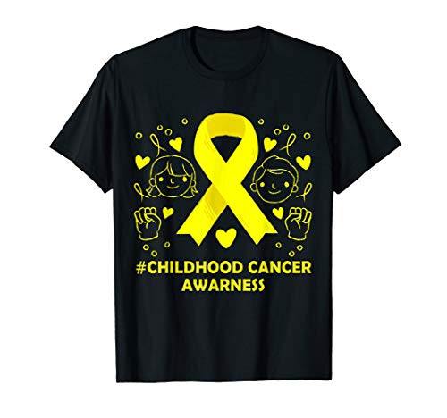 Childhood Cancer Awareness Month T Shirt Gift yellow Ribbon T-Shirt