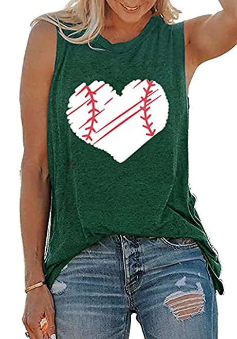 Umsuhu Baseball Graphic Tank Tops for Women Sleeveless Graphic Tank Tops Tees Shirts X-Large Green Umsuhu Baseball Graphic Tank Tops for Women Sleeveless Graphic Tank Tops Tees Shirts X-Large Green