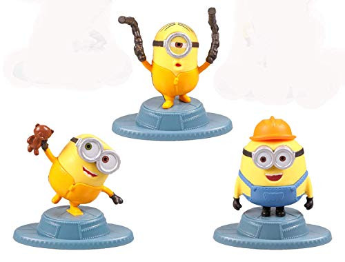 Illumination Minions The Rise of Gru - Mini Figurines, Cake Toppers Set of 3 - Otto, Stuart and Bob Illumination Minions The Rise of Gru - Mini Figurines, Cake Toppers Set of 3 - Otto, Stuart and Bob