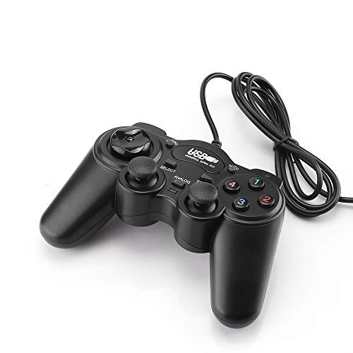 Blingbin Wired USB Gamepad, Wired USB 2.0 Gamepad Controller Joystick Joypad Super Double Vibration 850 for PC Laptop Computer or Win7/8/10 XP/for Vista