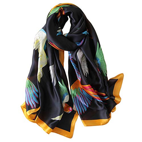 YMXHHB Fashion Scarves Silk Like Scarf Long Lightweight Sunscreen Shawls for Women -Y09-