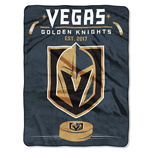 The Northwest Company Officially Licensed NHL Las Vegas Golden Knights Inspired Plush Raschel Throw Blanket, 60" x 80"