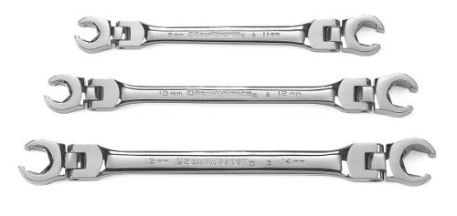 GEARWRENCH 81915 3 Piece Flex Flare Nut Wrench Set Metric