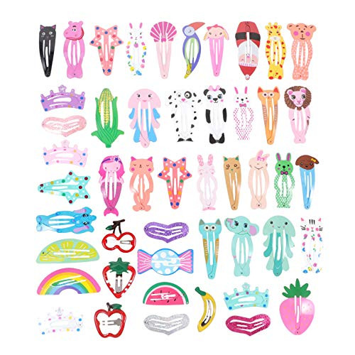 Minkissy 80pcs Animal Hair Clips Metal Barrettes Snap Hair Clips Fruit No Slip Hair Clips Cartoon Design Hairpins for Kids Teens Pets Minkissy 80pcs Animal Hair Clips Metal Barrettes Snap Hair Clips Fruit No Slip Hair Clips Cartoon Design Hairpins for Kids Teens Pets