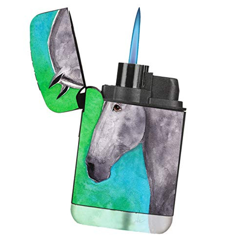 Sunshine Cases Cream Shar Pei on Green Art by Denise Every Matte Black Rubber Grip Flameless Turbo Pocket Lighter