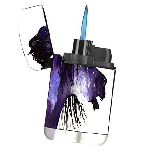 Sunshine Cases Fawn Greyhound The Fly Dog Art by Denise Every Matte Black Rubber Grip Flameless Turbo Pocket Lighter