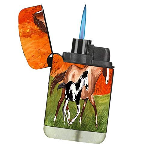 Sunshine Cases Ravens at Twilight Art by Denise Every Matte Black Rubber Grip Flameless Turbo Pocket Lighter